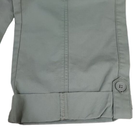 Talbots Green Button Cuff Pull On Capri Pant Size 10 - Picture 4 of 7